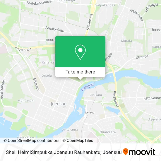 Shell HelmiSimpukka Joensuu Rauhankatu map