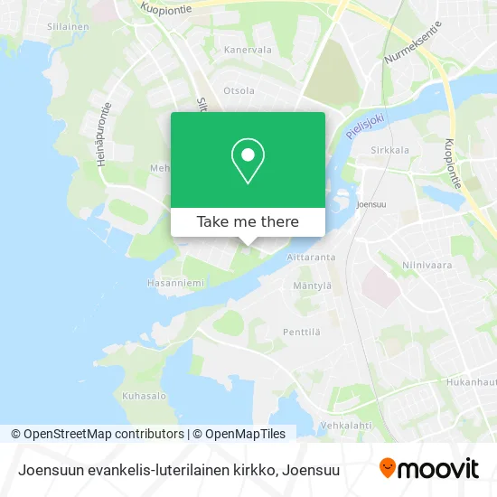 Joensuun evankelis-luterilainen kirkko map