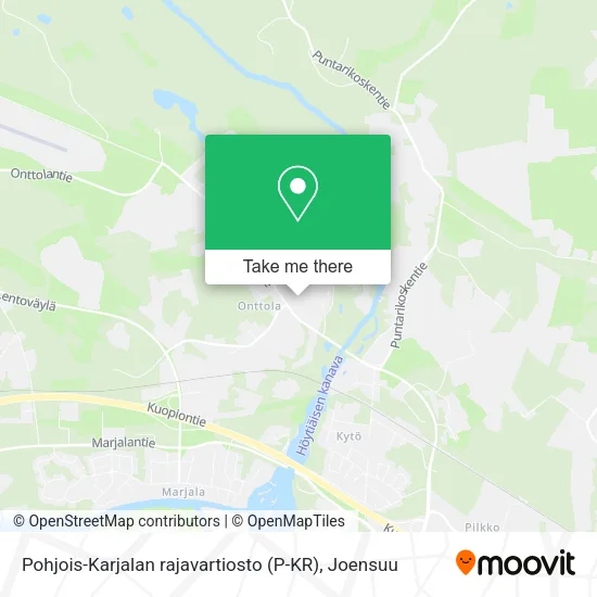 Pohjois-Karjalan rajavartiosto (P-KR) map