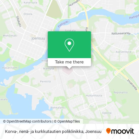 Korva-, nenä- ja kurkkutautien poliklinikka map