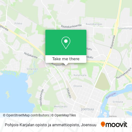 Pohjois-Karjalan opisto ja ammattiopisto map