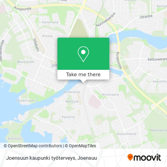 Joensuun kaupunki työterveys map