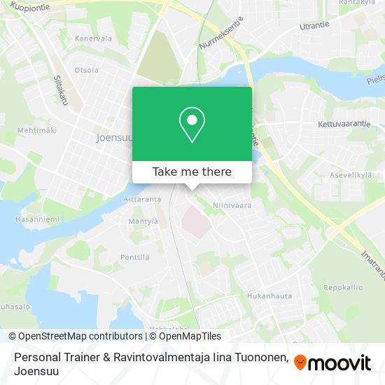Personal Trainer & Ravintovalmentaja Iina Tuononen map