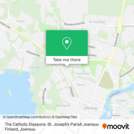 The Catholic Diaspora- St. Joseph's Parish Joensuu Finland map
