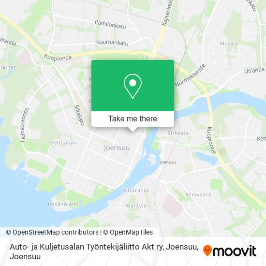 Auto- ja Kuljetusalan Työntekijäliitto Akt ry, Joensuu map