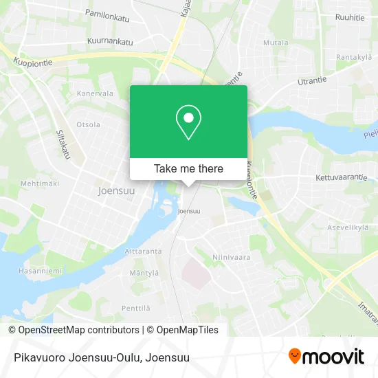 Pikavuoro Joensuu-Oulu map