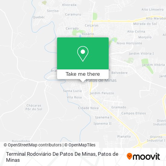 Mapa Terminal Rodoviário De Patos De Minas