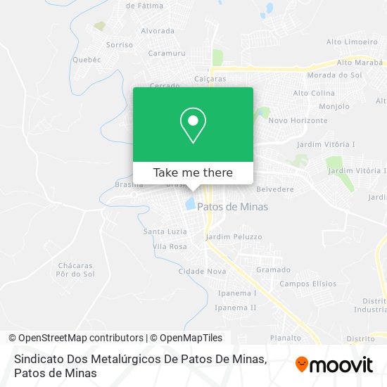 Sindicato Dos Metalúrgicos De Patos De Minas map