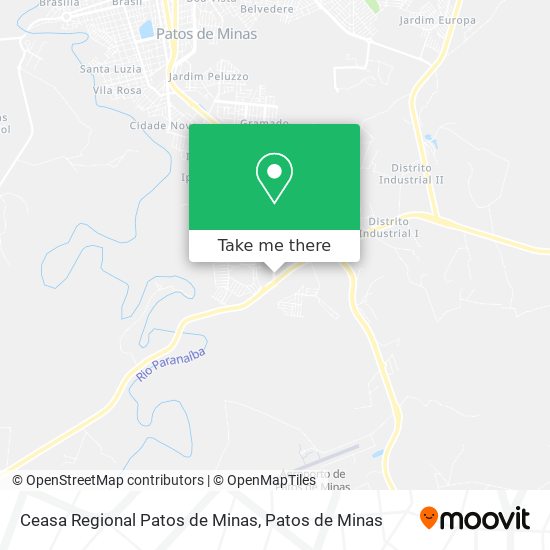 Ceasa Regional Patos de Minas map