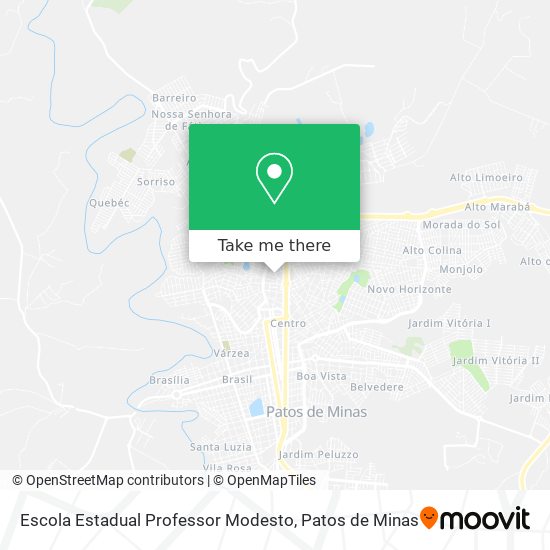 Mapa Escola Estadual Professor Modesto