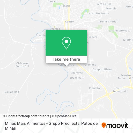 Minas Mais Alimentos - Grupo Predilecta map