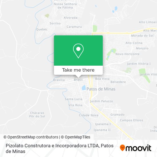 Mapa Pizolato Construtora e Incorporadora LTDA