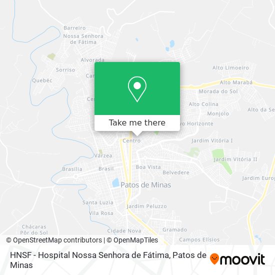 Mapa HNSF - Hospital Nossa Senhora de Fátima