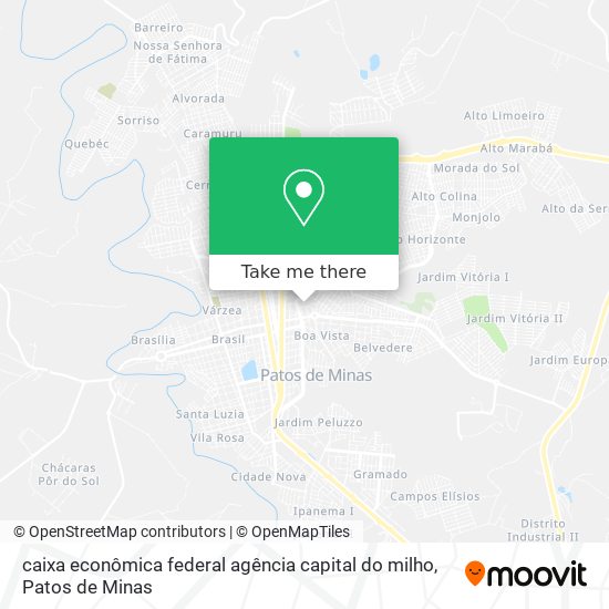 caixa econômica federal agência capital do milho map