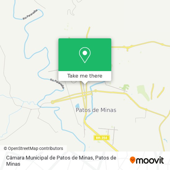 Mapa Câmara Municipal de Patos de Minas