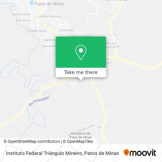 Mapa Instituto Federal Triângulo Mineiro