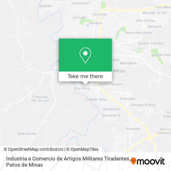 Industria e Comercio de Artigos Militares Tiradentes map