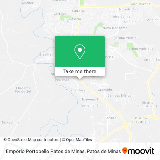Empório Portobello Patos de Minas map