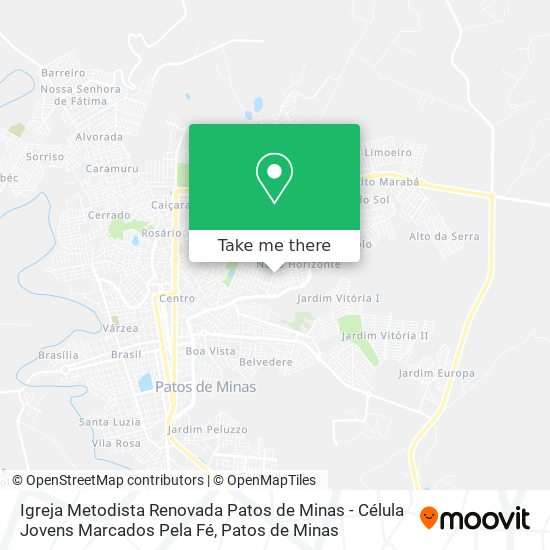 Mapa Igreja Metodista Renovada Patos de Minas - Célula Jovens Marcados Pela Fé