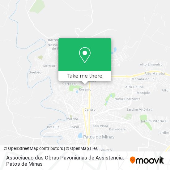 Associacao das Obras Pavonianas de Assistencia map