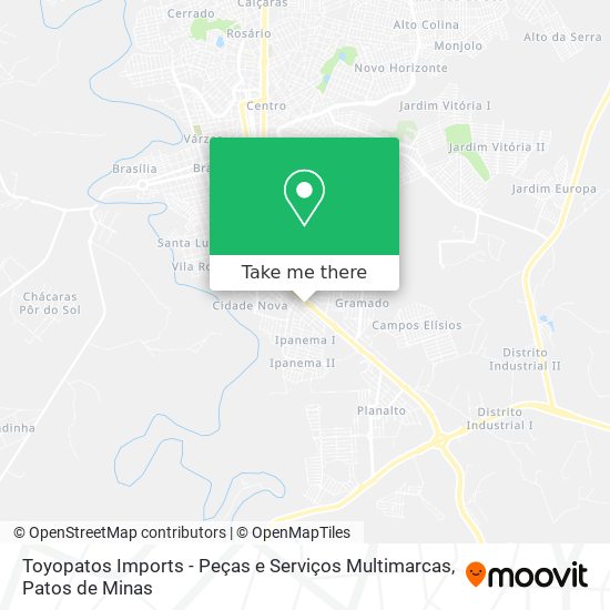 Toyopatos Imports - Peças e Serviços Multimarcas map