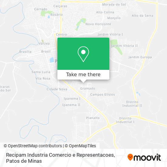 Mapa Recipam Industria Comercio e Representacoes