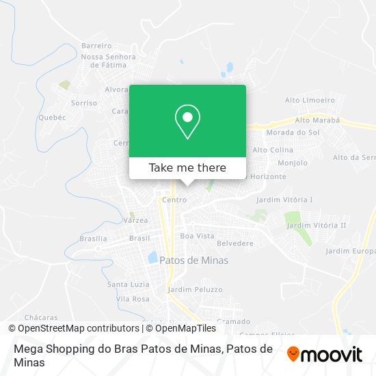 Mega Shopping do Bras Patos de Minas map