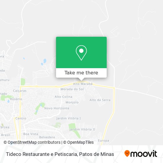 Mapa Tideco Restaurante e Petiscaria