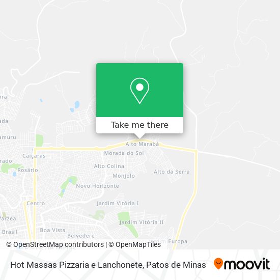 Hot Massas Pizzaria e Lanchonete map
