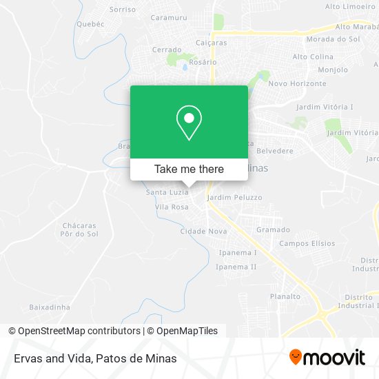 Ervas and Vida map