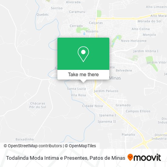 Mapa Todalinda Moda Intima e Presentes