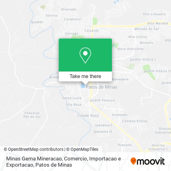 Mapa Minas Gema Mineracao, Comercio, Importacao e Exportacao