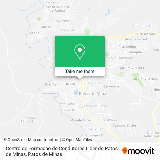 Centro de Formacao de Condutores Lider de Patos de Minas map