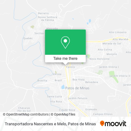 Transportadora Nascentes e Melo map