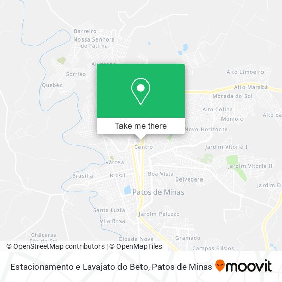 Mapa Estacionamento e Lavajato do Beto