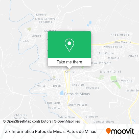 Mapa Zix Informatica Patos de Minas