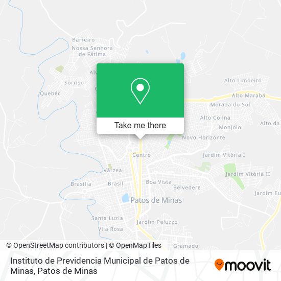 Mapa Instituto de Previdencia Municipal de Patos de Minas