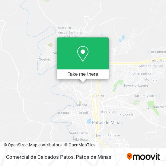 Comercial de Calcados Patos map
