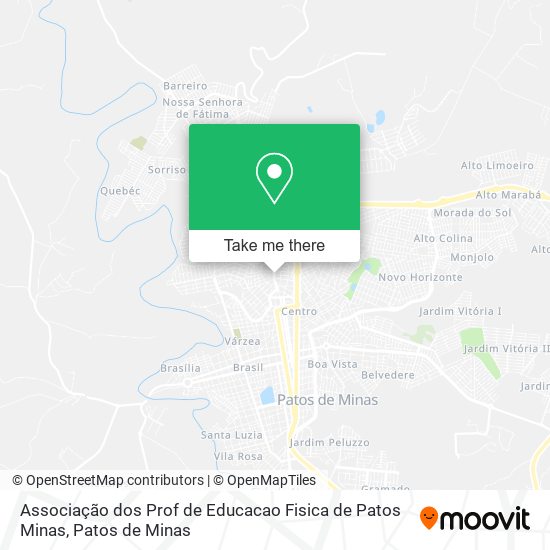 Associação dos Prof de Educacao Fisica de Patos Minas map