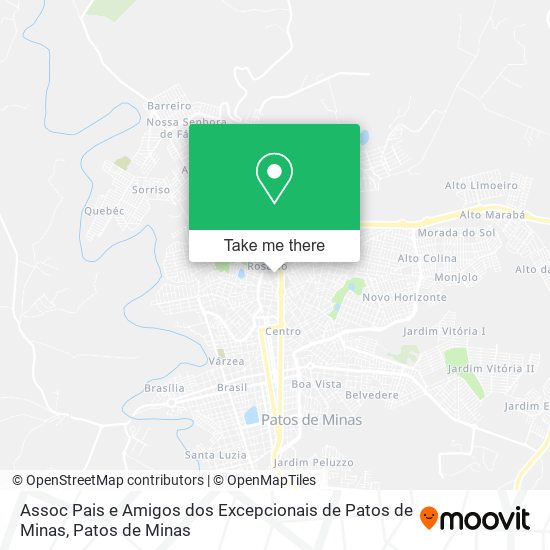 Assoc Pais e Amigos dos Excepcionais de Patos de Minas map