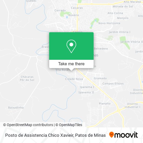 Mapa Posto de Assistencia Chico Xavieir