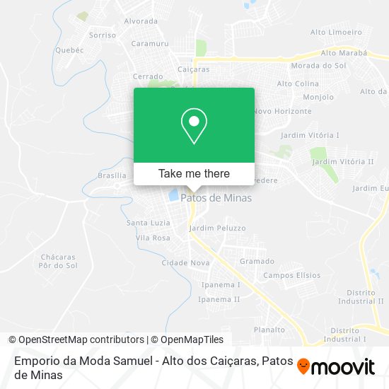 Mapa Emporio da Moda Samuel - Alto dos Caiçaras