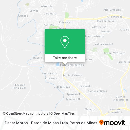 Mapa Dacar Motos - Patos de Minas Ltda