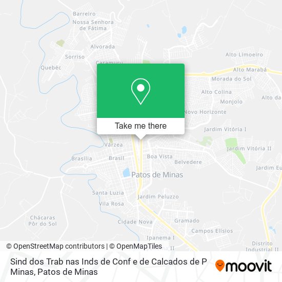 Sind dos Trab nas Inds de Conf e de Calcados de P Minas map