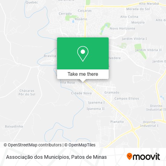 Associação dos Municípios map