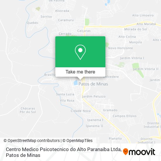 Mapa Centro Medico Psicotecnico do Alto Paranaiba Ltda