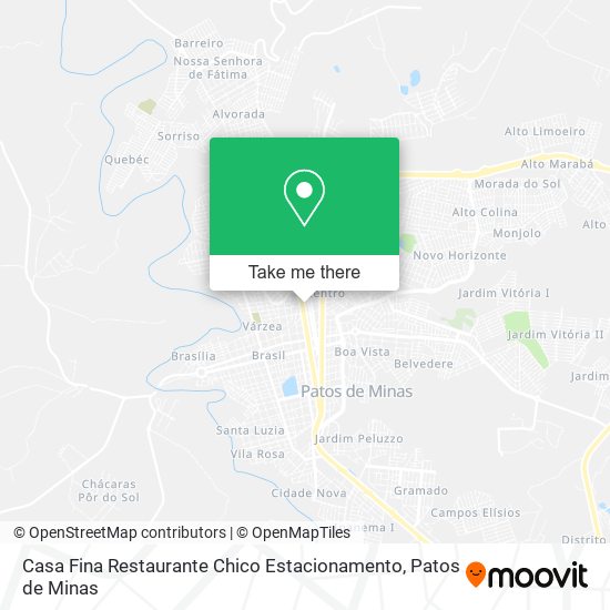 Mapa Casa Fina Restaurante Chico Estacionamento