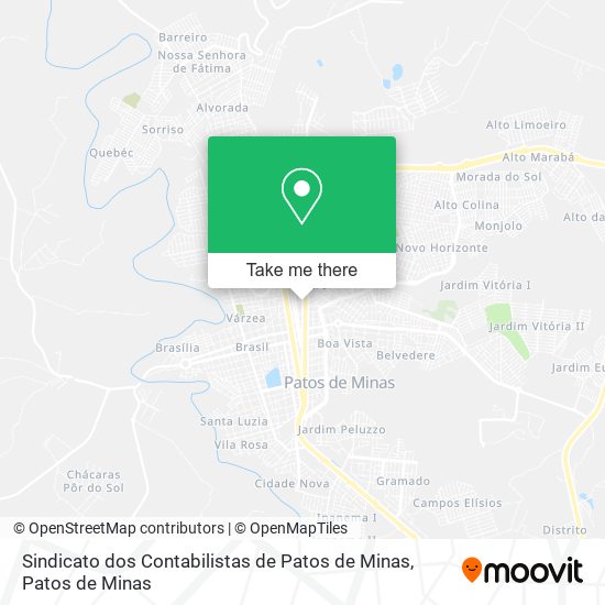 Mapa Sindicato dos Contabilistas de Patos de Minas