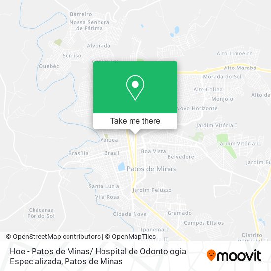 Hoe - Patos de Minas/ Hospital de Odontologia Especializada map