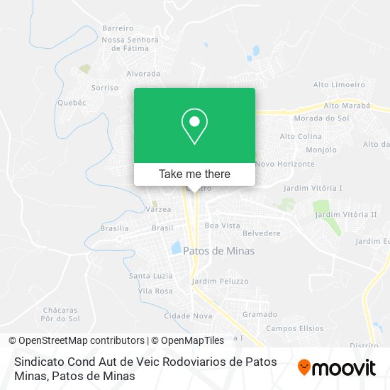 Mapa Sindicato Cond Aut de Veic Rodoviarios de Patos Minas
